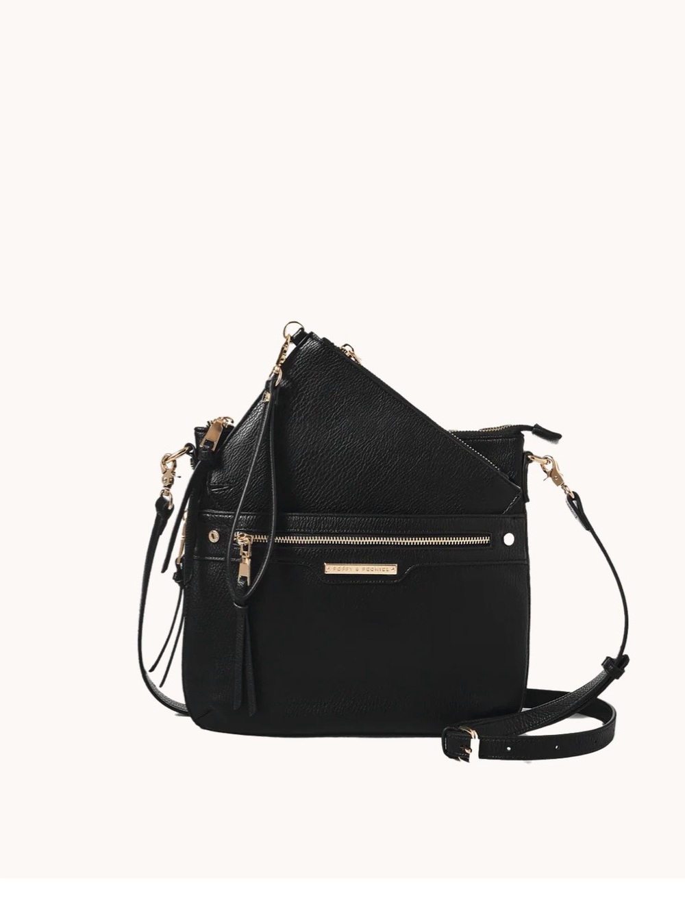 Poppy and Peonies Everyday Crossbody in Black - Picture 3 of 11